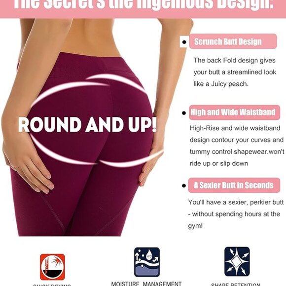 Running Girl Leggings Size M - Magenta - Picture 5 of 7